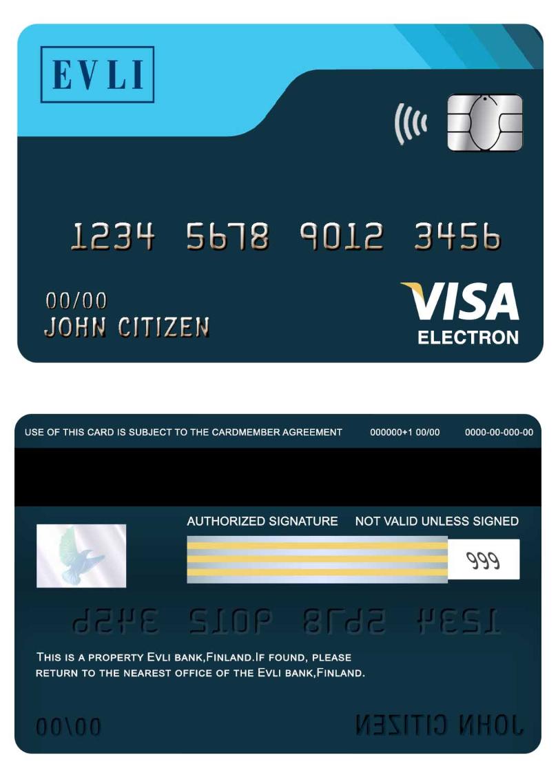 Finland Evli bank visa electron card